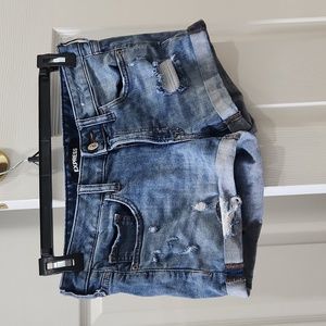 Express shortie relaxed low rise jeans